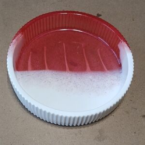 Red and White Decorative Plate
